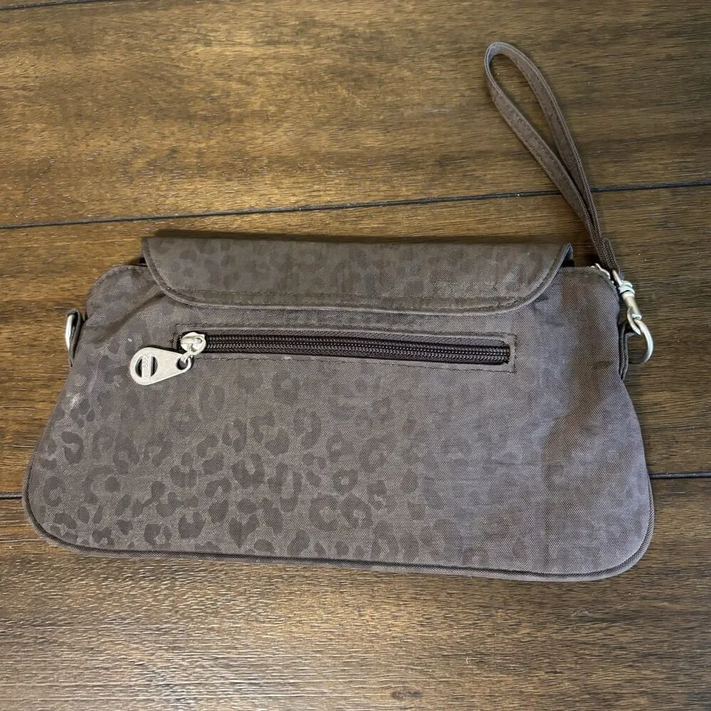 Baggallini Small Monaco wristlet Brown Leopard Print Wrist Strap Only